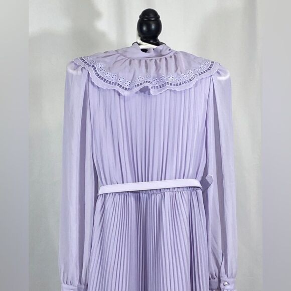 Self-Portrait Chiffon Midi-Dress size 2 - Picture 5 of 13